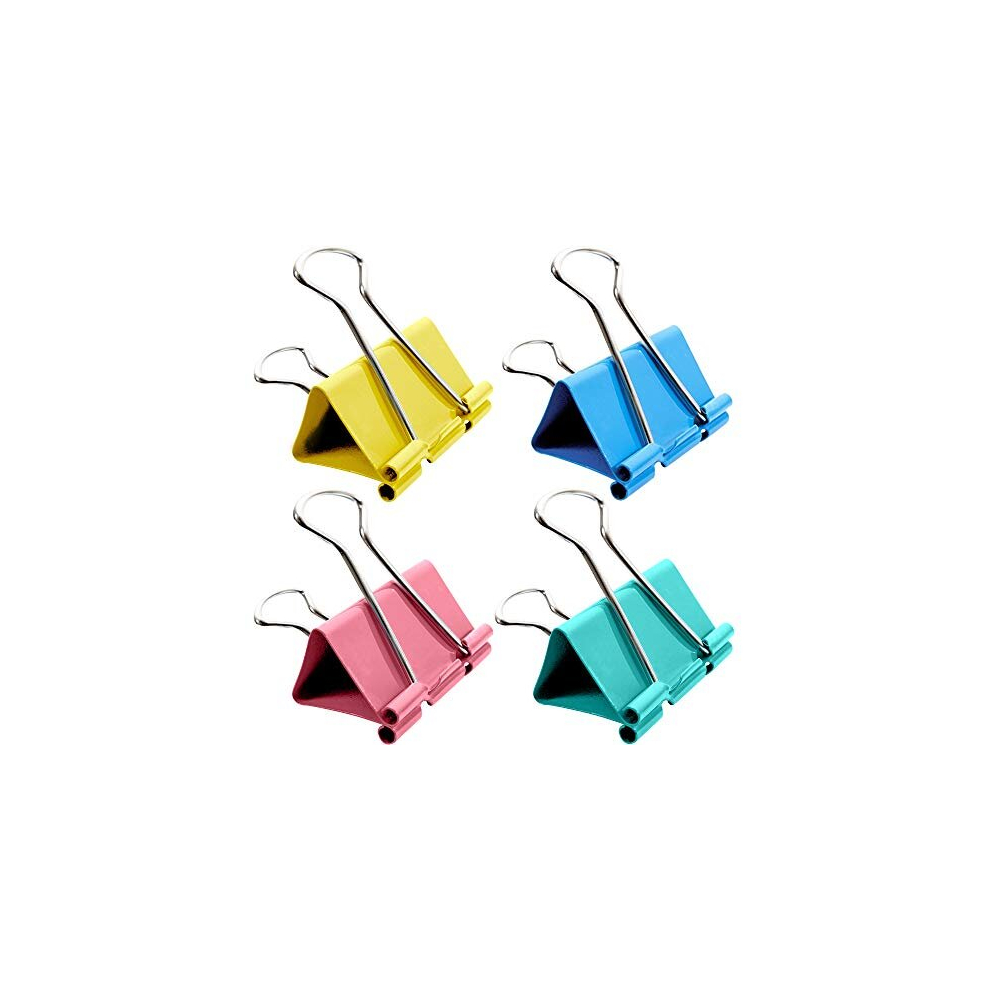 130 Pcs Binder Clips - 6 Sizes Metal Foldback Clips Assorted Size Colours Clamps Paper Clips 15Mm 19Mm 25Mm 32Mm 41Mm 51Mm 5014286092227