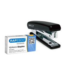 PSE000AS Pocket Stapler with 1000 x 10/4 mm Staples, 12 Sheet Capacity, Random Assorted Colours