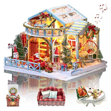 DIY Miniature House Kit with Music, Miniature DollHouse Kit to Build for Adults, Mini House Model Kit with Furniture, Great Handmade Crafts Gift Idea