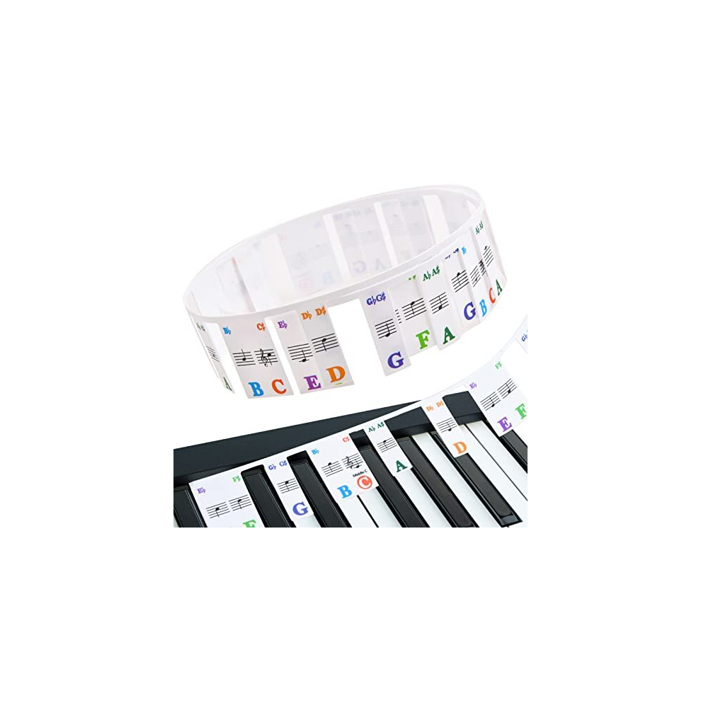 Piano Keyboard Stickers, Removable Piano Keyboards Note Labels, Keys