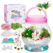 Unicorn Gifts for Girls 3 4 5 6 7 8+Years Old DIY Unicorn Night Light Unicorn Terrarium Kit Toys with Handmade Art Craft and Decoration Festival and