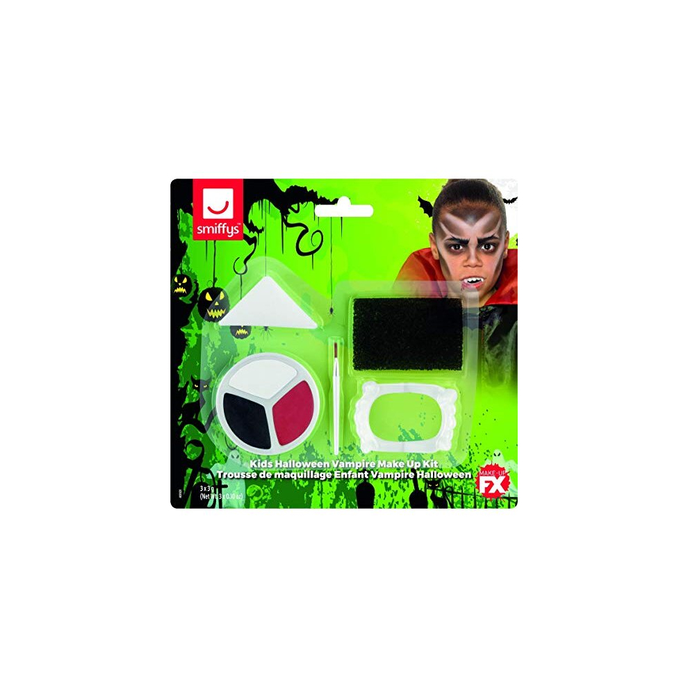 Smiffy's Kids Halloween Vampire Make Up Kit, Aqua Blue