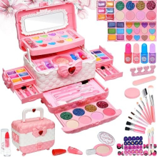Kids Make Up Toys for Girls - Safe and Washable Kids Makeup Sets for Girls, Real Make Up Set for Girls Children Toddler, Princess Birthday Gifts for