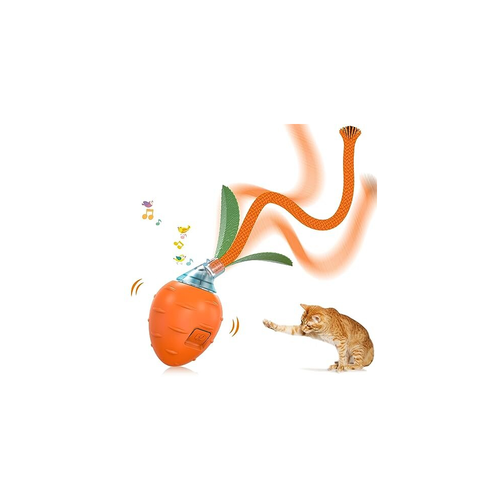 Interactive Cat Toy, 3 Working Modes Irregular Motion Trajectory Cat Toys, Motion Activated Automatic Moving Ball Toy, USB Rechargeable Kitten