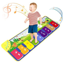 Kids Non-slip Piano Mat, Musical Keyboard Playmat, Music Dance Mat Multifunction Electronic Music Animal Touch Play Blanket Toys Gifts for Baby