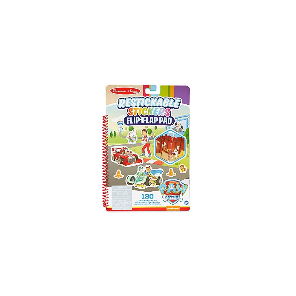 Melissa & Doug Paw Patrol Restickable Sticker Book Classic Missions | Activity Pad | 3+ | Gift For Boy Or Girl