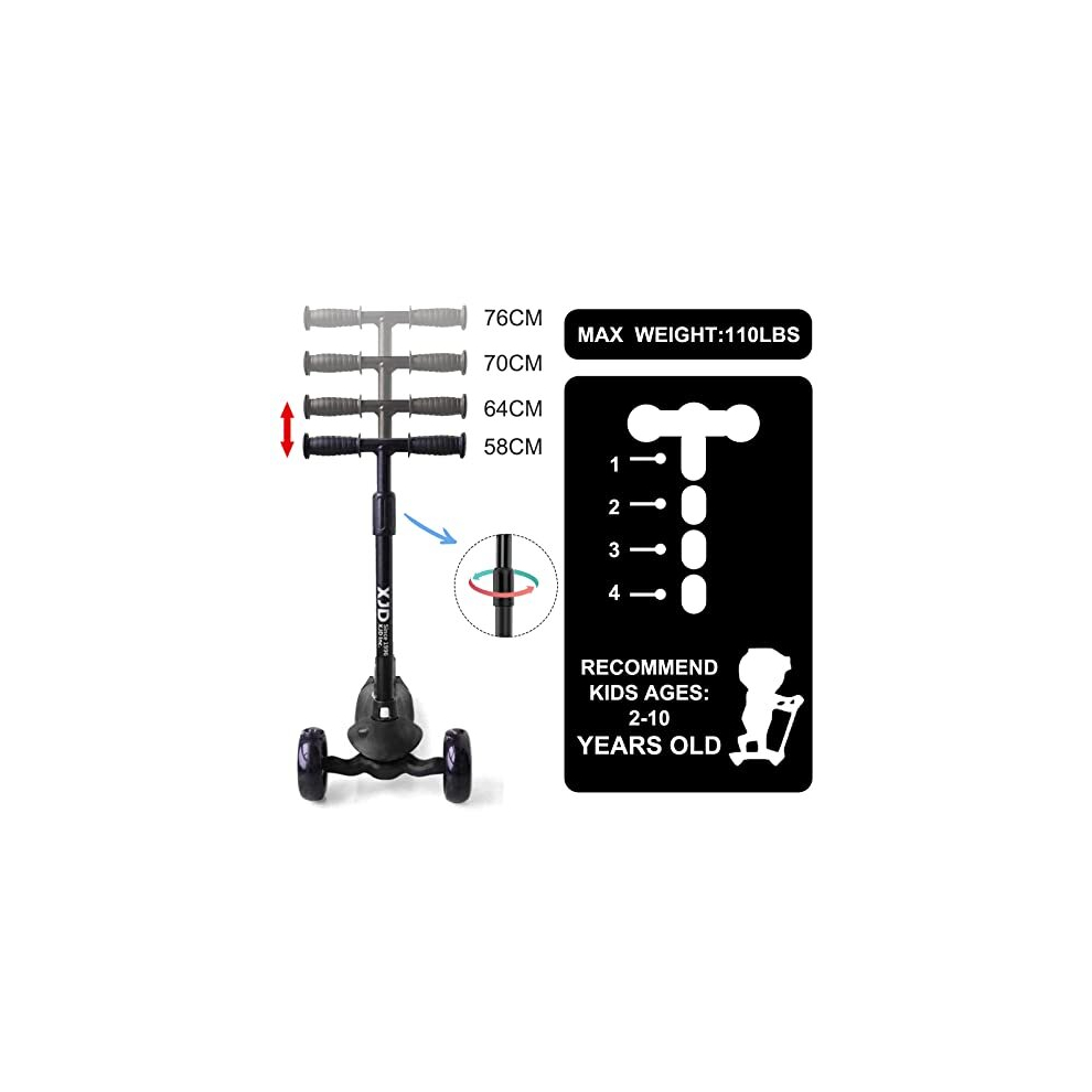 3-wheel-kids-scooter-age-2-8-toddler-scooters-adjustable-height-handle-with-pu-flashing-wheels-for-boys-girls-children--black