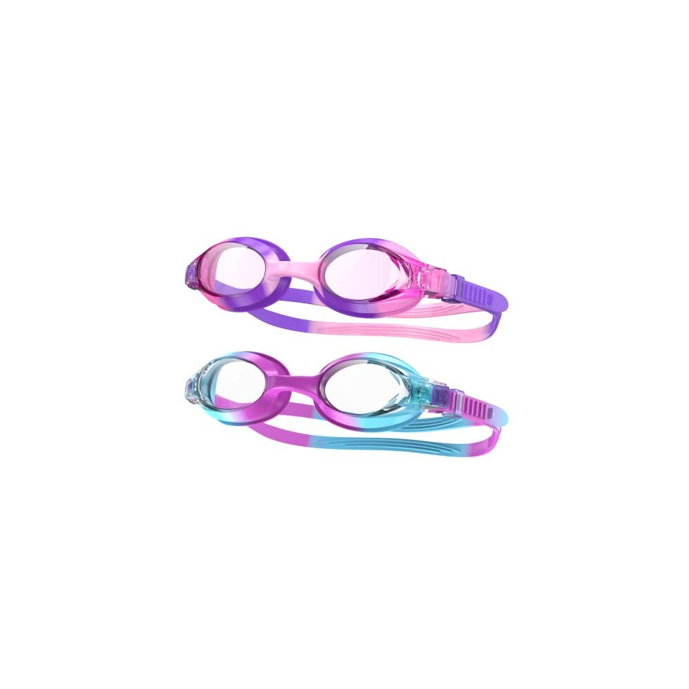Kids Swimming Goggles,2 Pack Swim Goggles Children for Boys Girls with Anti-Fog,Waterproof Clear Lens for 3,4,5,6,7,8,9,10,11,12,13,14 Years Old Kids