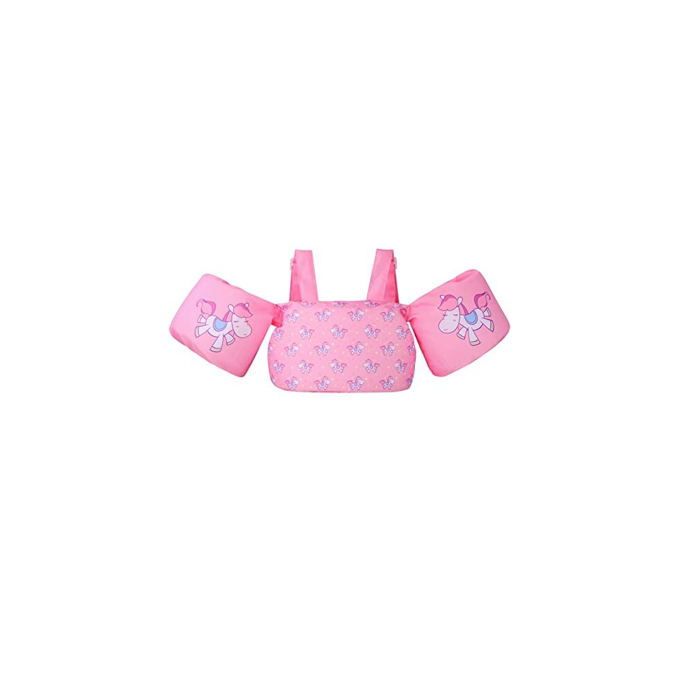 Toddler Swimming Float Vest, Arm Bands Kids Swim Vest with Shoulder Harness Baby Floats Swimming Training Jacket for 2-6 Years Old Boys Girls,