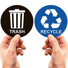 Recycle Sticker for Bin - Perfect Bin Stickers For Refuse Cans - 5" by 5" - Ideal Bin Signs for use in Home or Office - Suitable for Indoor or Outdoor