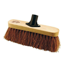 25 cm Natural Coconut Fibre FSC Certified Broom Head Replacement with Stiff Bristles – Heavy Duty, Ideal for Indoor use, Homes, Kitchens and Spring