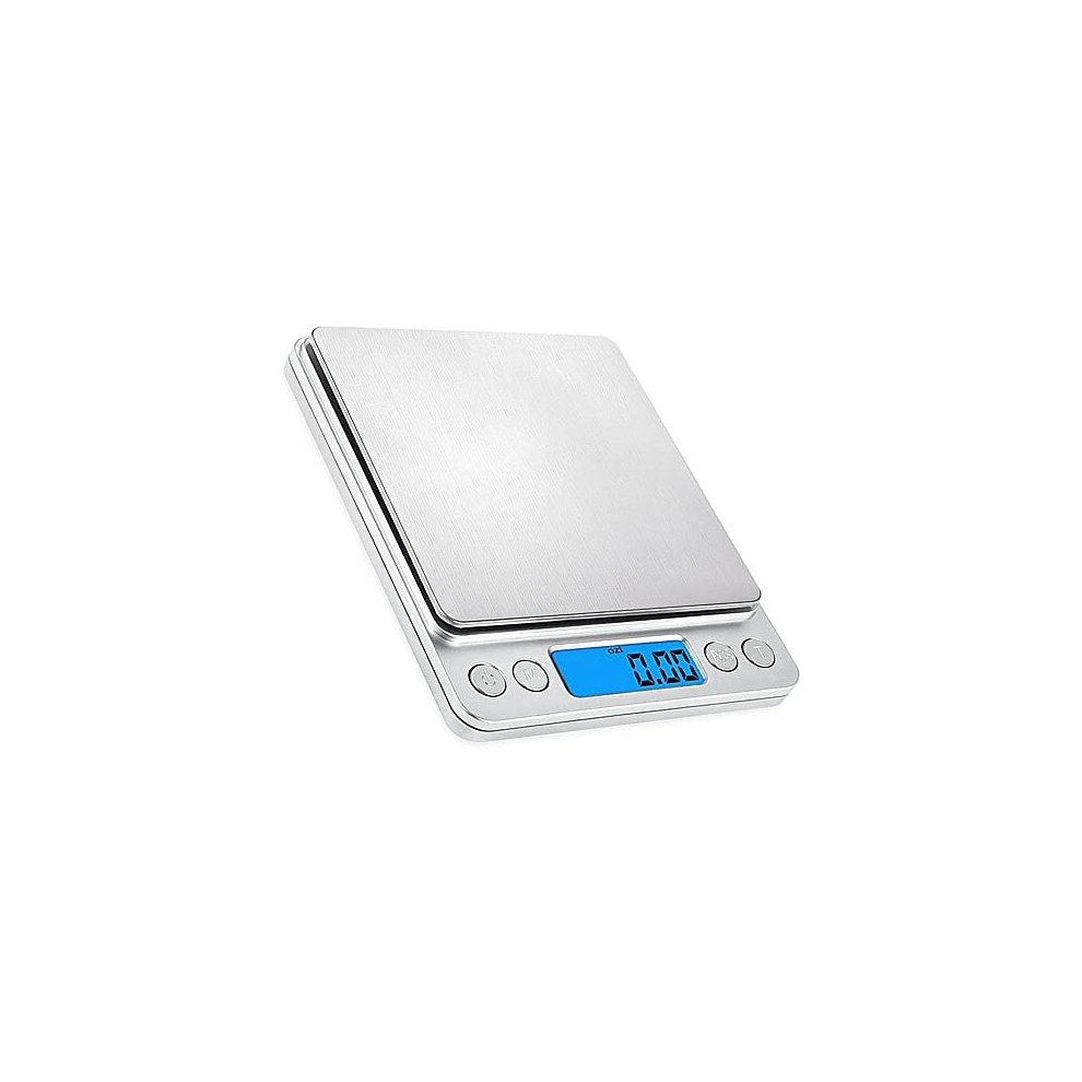 Digital Kitchen Scales 0.1g/0.01oz Max 3kg/6.6lb - Food Scale with Backlit LCD Display Large Number Stainless Steel Electronic Scales Multifunctional
