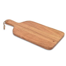 Acacia Wood Paddle Cutting Boards with Handle for Kitchen, Cheese, and Food Serving Tray, Charcuterie Boards