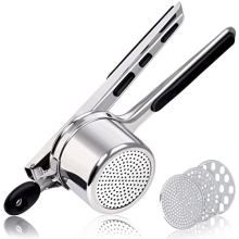 Potato Ricer, Sopito Stainless Steel Potato Masher with 3 Interchangable Discs and Silicone Handle to Make Smooth Mash Puree