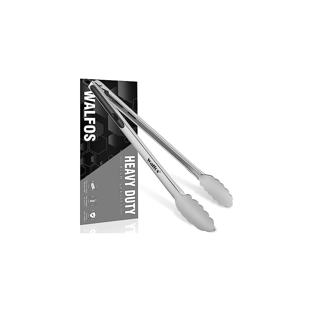 Locking BBQ Tongs - 43cm Extra Long BBQ Tongs, Heavy Duty Grill Tongs with Stainless Steel and Non-Slip Heat Resistant Handle - Great for Cooking,-image-OPC-PD78DF8-NEW