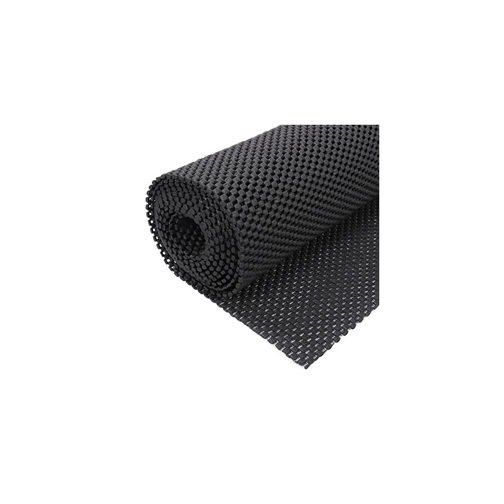 Multipurpose Non Slip Mat,PVC Anti Slip Rug Pads 50x200cm Anti Slip Rug Underlay Carpet Grip Mat Black Kitchen Drawer Shelf Liner Bathroom Waterproof