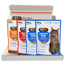 Healthybites For Cats Variety Pack 4 x 65g Cat Supplement for Breath & Dental Hairball Removal and Urinary Care Tasty Pet Remedy with Chicken Duck