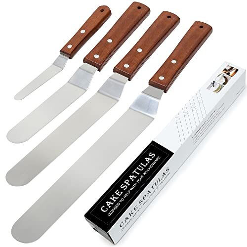 Icing Spatula, Stainless Steel Angled Icing Spatulas Set Baking Palette