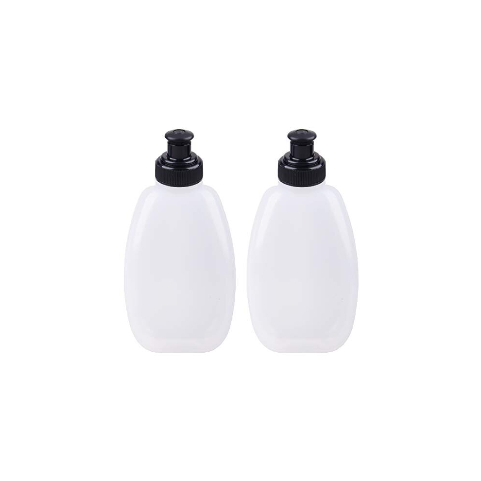 Water Bottles Leakproof Running Hydration Bottle Small Water Bottle for Hydration Pack Running Hiking Cycling (White - 280ml - 2 Pcs)