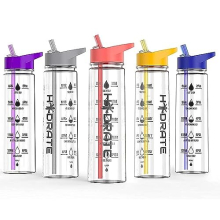 Water Bottles Motivational premium 900ml water bottles with straw – Daily water intake with Time Markings, BPA-Free. Leak proof Ideal for hydration