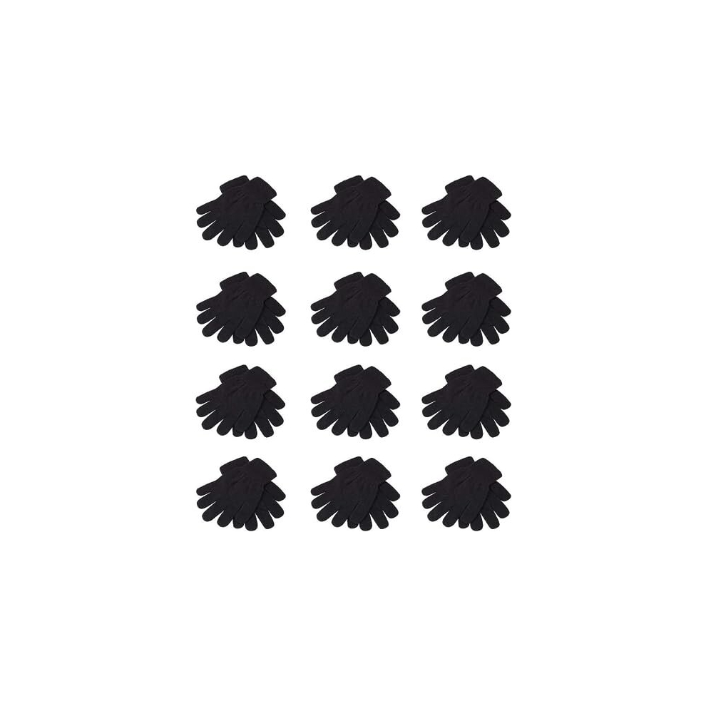 12 Pairs Magic Stretch Gloves Mittens â Ideal Winter Wear â Winter Warm â Indoor And Outdoor â Thermal Gloves for Mens, Women's Unisex â