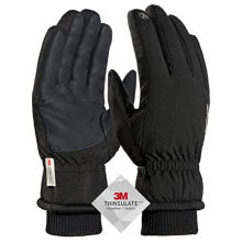 Thermal Gloves, Ski Gloves for Men Women Extreme Cold Weather 3M Thinsulate Touchscreen Windproof Cuff Thick Wicking Insert for Bike Snowboard Running
