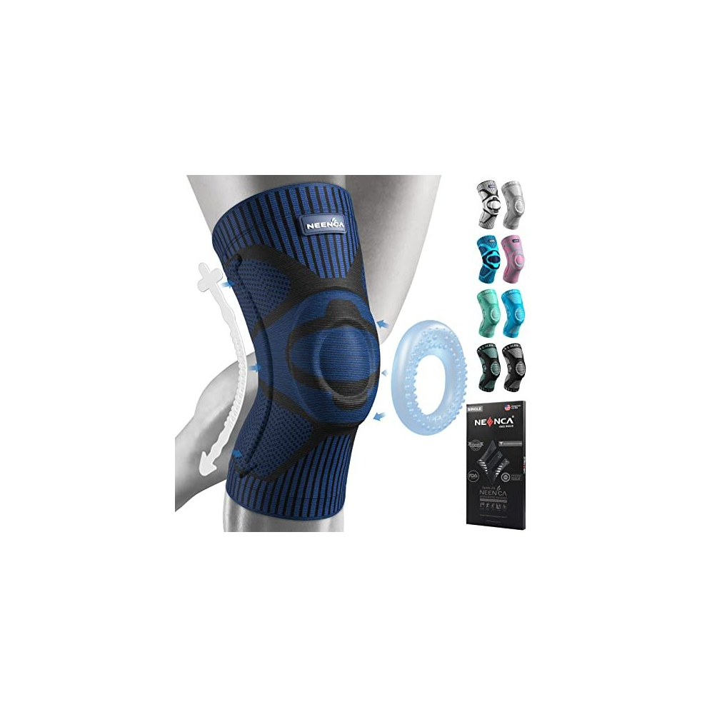 Neenca Knee Brace,Knee Compression Sleeve Support With Patella Gel Pad & Side Stabilizers,Medical Grade Knee Protector For Running,Meniscus