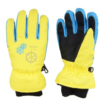 Kids Snow Ski Gloves Winter Warm Gloves Windproof Snowboard Gloves Thermal Fleece Water Repellent Gloves for Boys Girls (Yellow, M(9-12 Years))