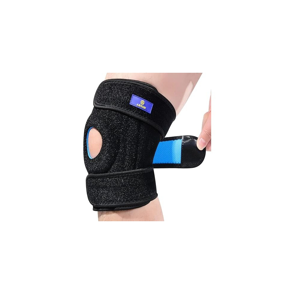 Abyon Knee Brace, Knee Support For Men Women With Side Stabilizers And Adjustable Straps, Open Patella Support For Arthritis Tendonitis, Meniscus Tears,