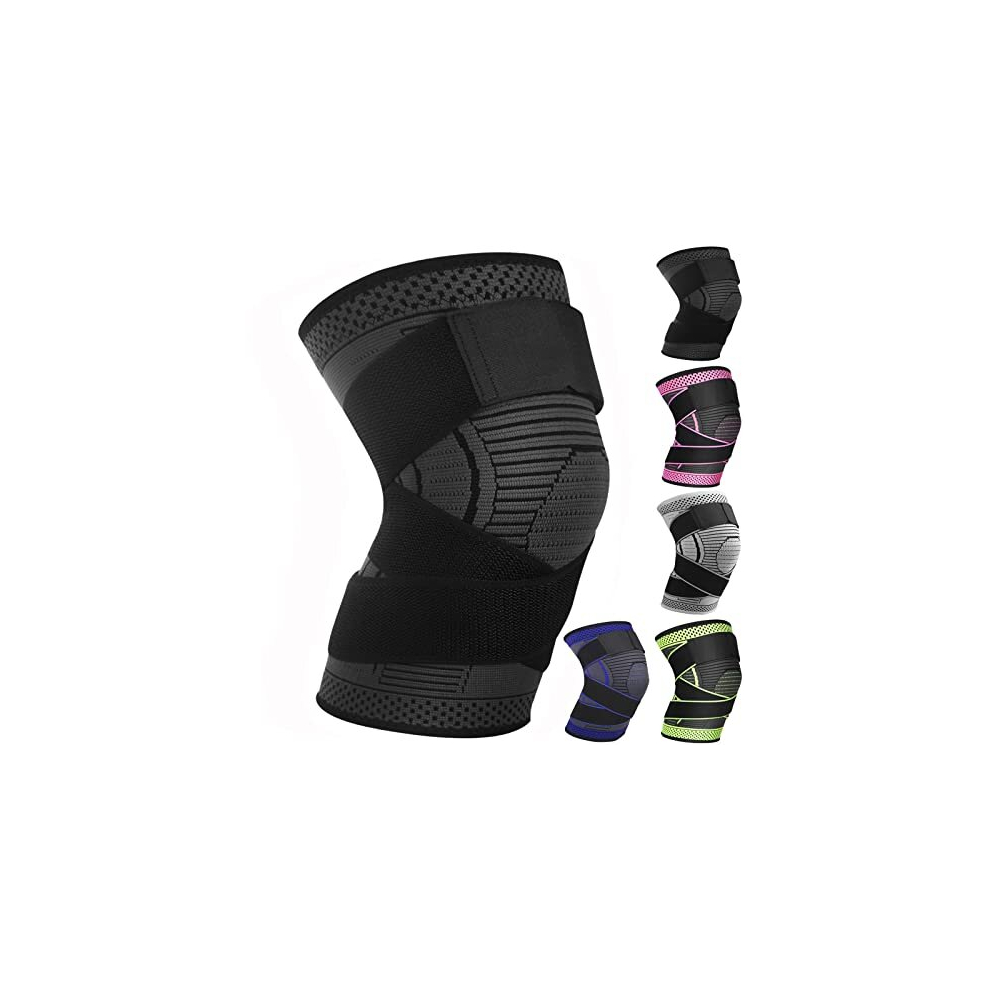 Ruilala Adjustable Knee Support Brace 1 Pack Compression Knee Sleeves For Men Women Use For Meniscus Tear, Arthritis, Tendinitis, Ligament Injury,Weight