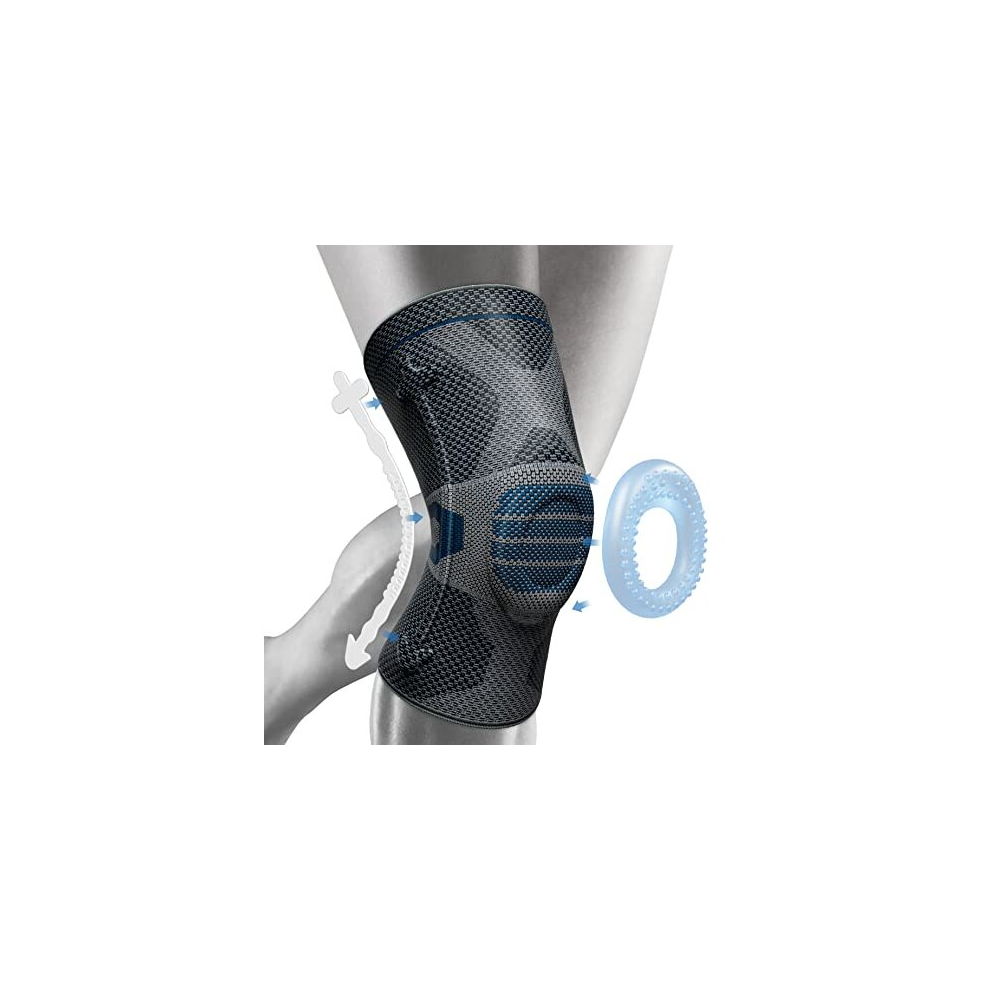 Neenca Professional Knee Support, Compression Knee Sleeve With Patella Gel Pad & Side Stabilizers, Knee Support For Pain Relief, Knee Brace For Running,