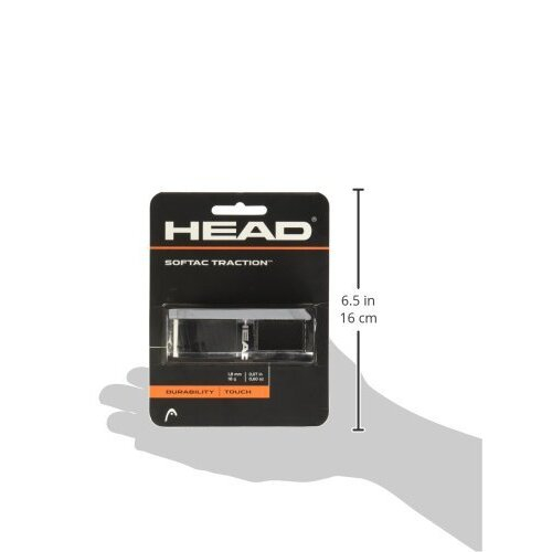 HEAD Unisex's Softac Traction Schwartz Replacement Grip-Black, One Size, Onesize 2