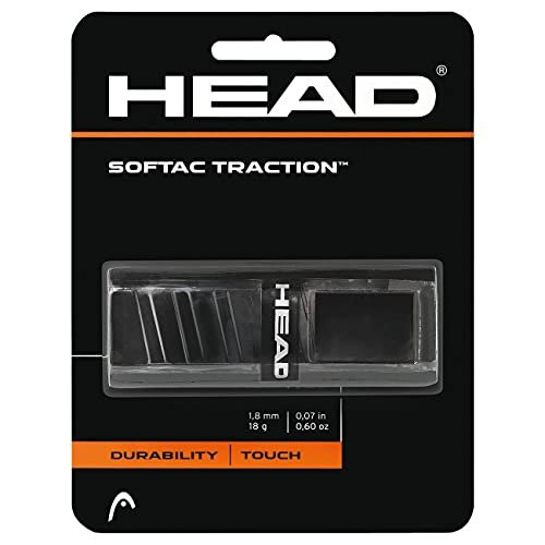 HEAD Unisex's Softac Traction Schwartz Replacement Grip-Black, One Size, Onesize
