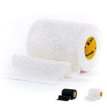 EAB Tape | 7.5cm x 4.5m - White - Tearable Elastic Adhesive Bandage | Rugby Lifting Tape, Tear Light Strapping Tape for Medical, Lifting Blocks, Knee