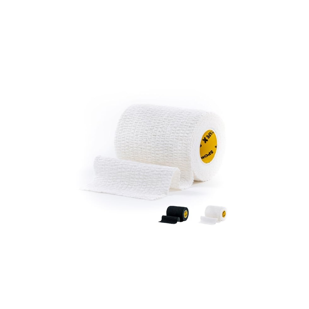 Sporttape Eab Tape | 7.5Cm X 4.5M - White - Tearable Elastic Adhesive Bandage | Rugby Lifting Tape, Tear Light Strapping Tape For Medical, Lifting Blocks, Knee