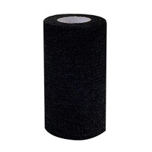 Cohesive Bandage Tape - 5cm x 4.5m Box of 6 Rolls - Sports Tape, Support Tape, Vet Wrap - Black