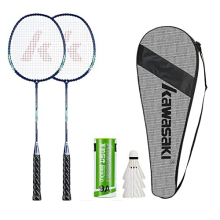 Kawasaki Badminton Racket badminton set professional badminton rackets set of 2 with 3 badminton balls 1 racket bag 2 badminton shuttlecocks for