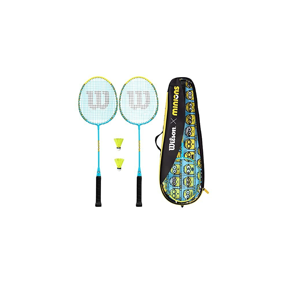 Minions Badminton Racket Set - 2 Rackets, Shuttles & Carry Case