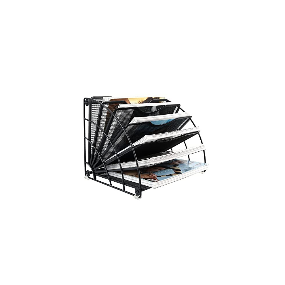 Photos - Other Furniture Fan-Shaped 6 Compartment Desktop Mesh in Tray Office Desk Tidy A4 File Holder Mail Sorter Paper Organiser Magazine Storage S