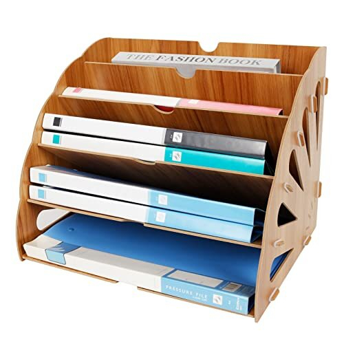 Wooden Filing Trays, Wood Office Desk Stationery Expanding File