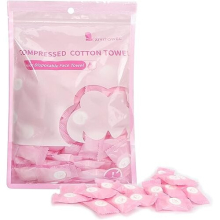 Compressed Towel 100 PCS Mini Tablets Disposable Portable Face Towel Cotton Coin Tissue for Travel, Camping, Hiking, Sport, Beauty Salon, Home Hand