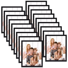Multi 8x10 Photo Frame Set of 18, Black Picture Frames 8x10 for Wall Hanging or Tabletop Display