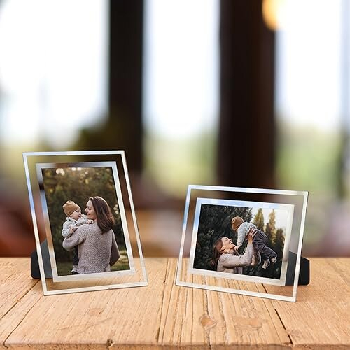 12 Pack Photo Frames 6x4,4x6 Picture Frames with Silver Mirrored Glass, Multi Picture Frames for Tabletop Display 2