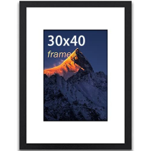 Picture Frames, 30 x 40cm Picture Frame(12x16 Inch), Wooden Photo Frame, 30x40cm Frame with Mount, Picture Frames 30cm x 40cm, 12x16 Picture Frame