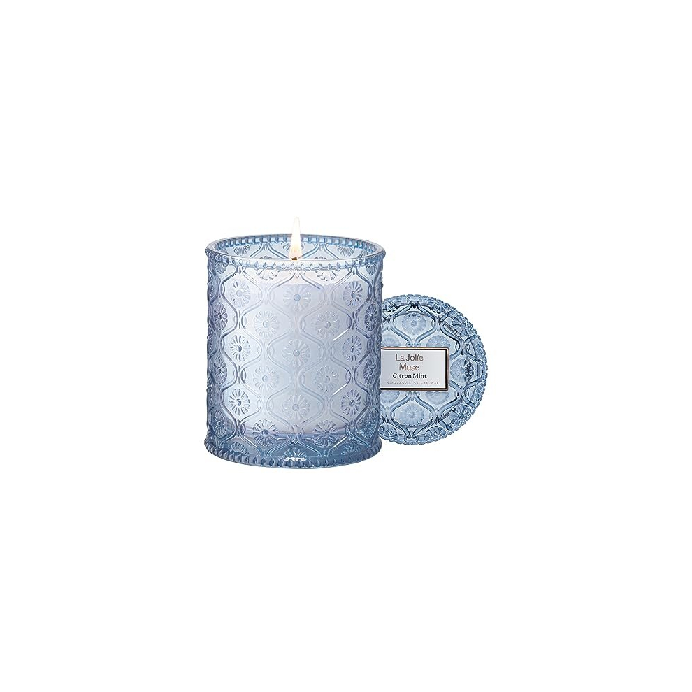 Candle Gifts for Women, Natural Soy Wax Citron Mint Scented Candle Gift Set, 8.1Oz/230g Large Candle, 55 Hours Long Burning, Glass Jar Candles for-image-OPC-PD78JJN-NEW