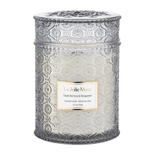 Scented Candles Dark Berries & Bergamot Candle Gifts for Women, 19.4Oz /550g Large Glass Jar Candle 90 Hours Long Burning, Candle Gift, Natural Soy