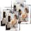 4 Pack Photo Frames,4x6 Picture Frames with Silver Mirrored Glass, Multi Picture Frames for Tabletop Display 1