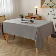 Cushy Home Rectangular Table Cloth Wipe Clean 140x220 cm Fabric Tablecloth Waterproof Wipeable Polyester 6 to 8 Seater LARGE Dining Table Cover for