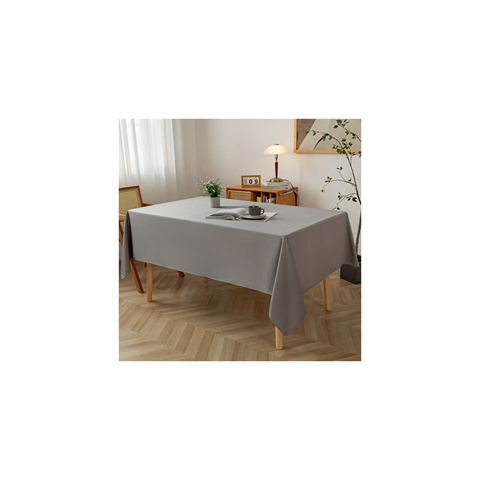 Cushy Home Rectangular Table Cloth Wipe Clean 140x220 cm Fabric Tablecloth Waterproof Wipeable Polyester 6 to 8 Seater LARGE Dining Table Cover for