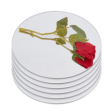 6 Pcs 20cm Plate Glass Round Mirror Trays Candle Plates Circle Mirror Tiles Mirror Wall Stickers for Table Centerpieces Home Decoration 20x0.4cm
